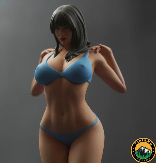 Sexy bikini girl figure handpaint high detail 1:18 to HO scale