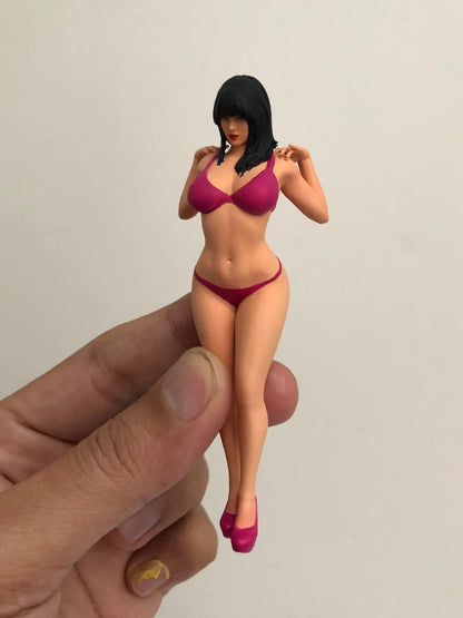 Sexy bikini girl figure handpaint high detail 1:18 to HO scale