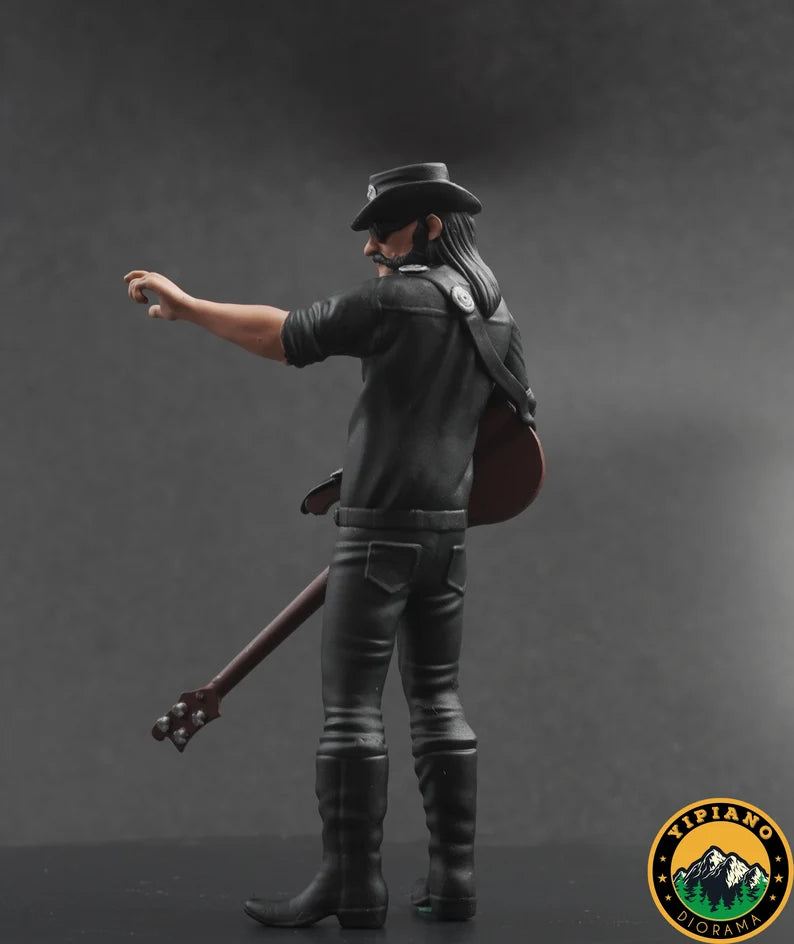 Black Guitarist rocker figure handpaint high detail 1:18 scale