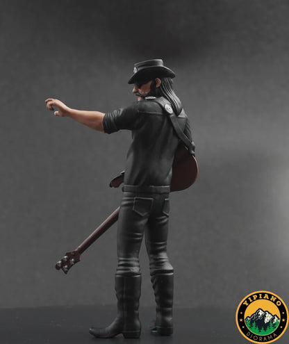 Black Guitarist rocker figure handpaint high detail 1:18 scale