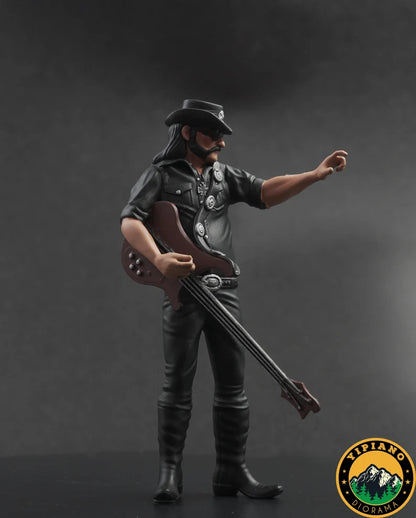 Black Guitarist rocker figure handpaint high detail 1:18 scale