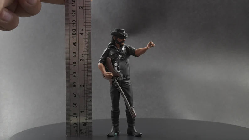Black Guitarist rocker figure handpaint high detail 1:18 scale