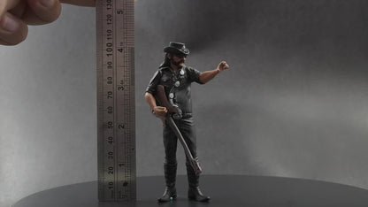 Black Guitarist rocker figure handpaint high detail 1:18 scale