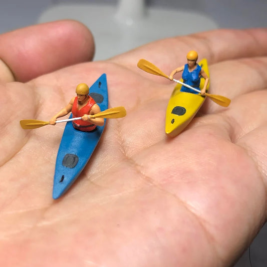 HO & 1:64 scale Kayak man woman handpaint high detail