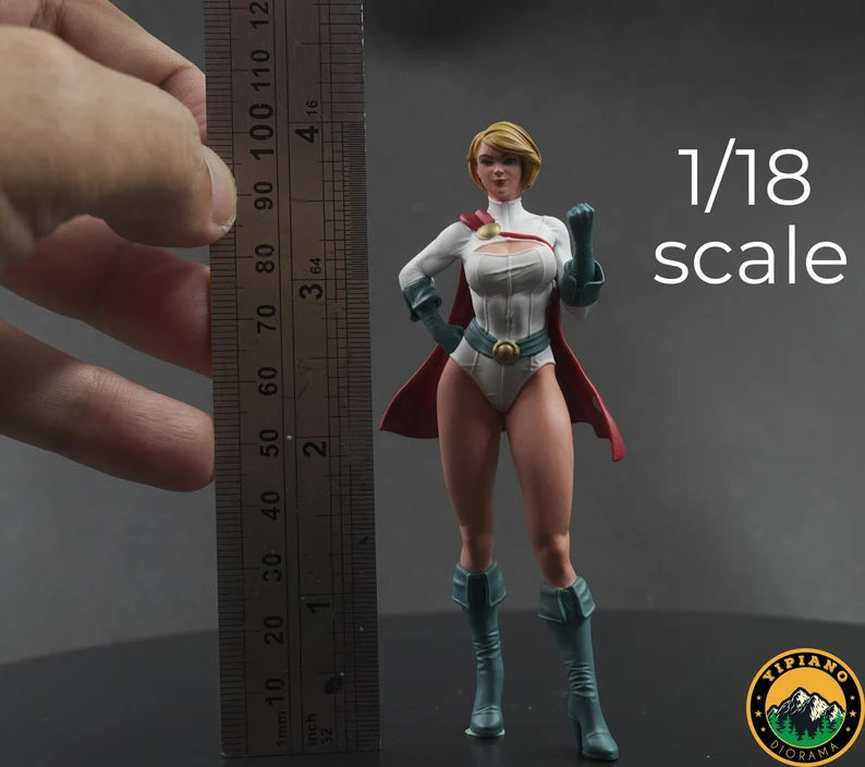 Cartoon girl figure handpaint high detail 1:18 to HO scale