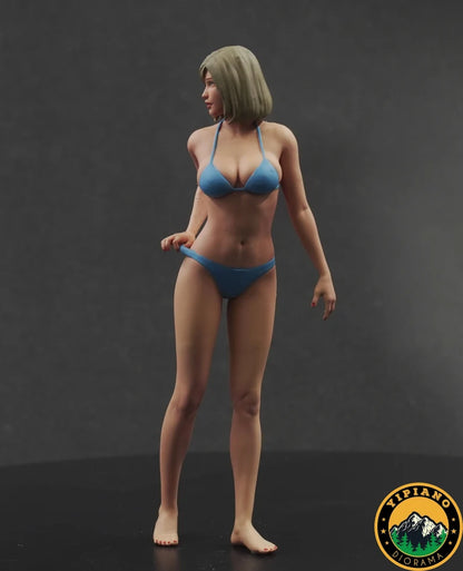 Sexy pulling panties girl figure handpaint high detail All scale