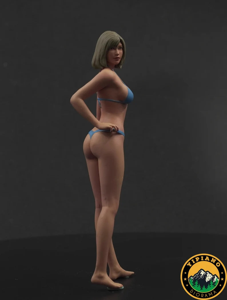 Sexy pulling panties girl figure handpaint high detail All scale