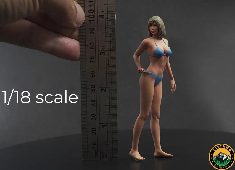 Sexy pulling panties girl figure handpaint high detail All scale