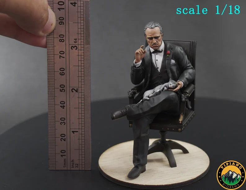 Father with cat figure handpaint high detail 1:18 SCALE