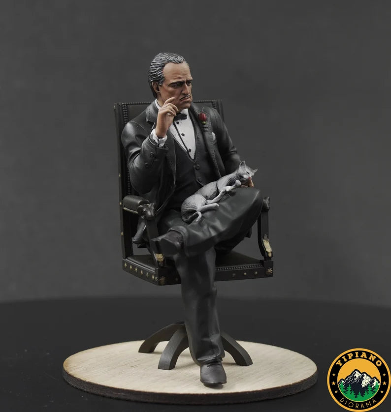 Father with cat figure handpaint high detail 1:18 SCALE