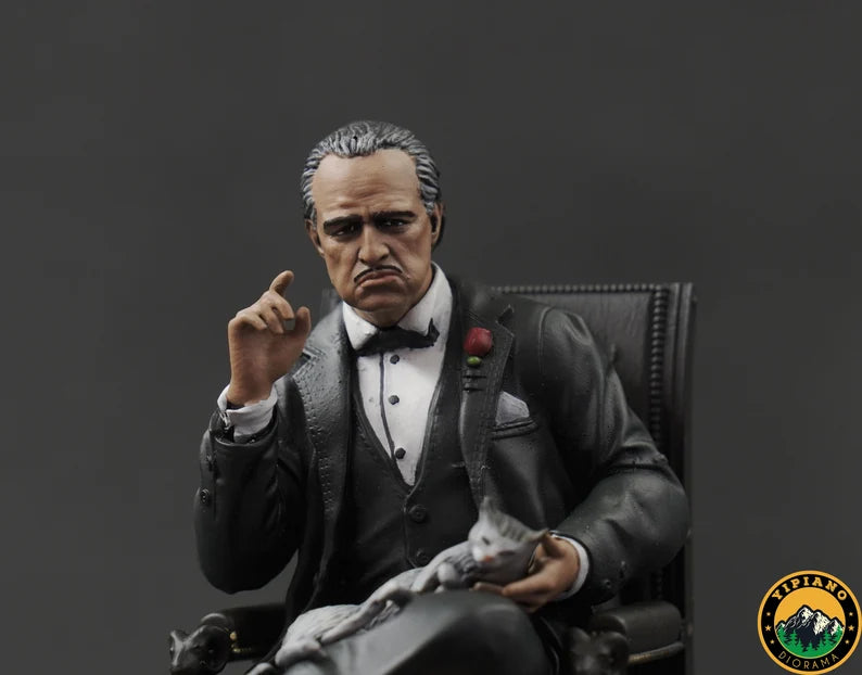 Father with cat figure handpaint high detail 1:18 SCALE