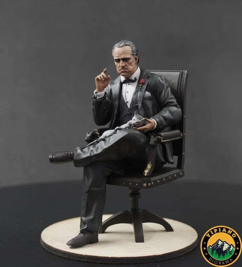 Father with cat figure handpaint high detail 1:18 SCALE