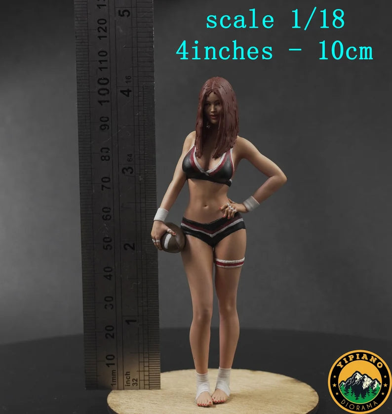 Lfl Football girl figure handpaint high detail 1:18 to HO scale