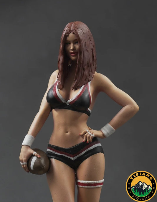Lfl Football girl figure handpaint high detail 1:18 to HO scale