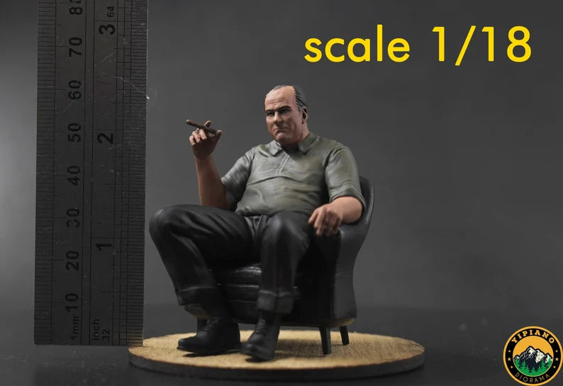 Tony sit on chair figure handpaint high detail 1:18 to HO scale