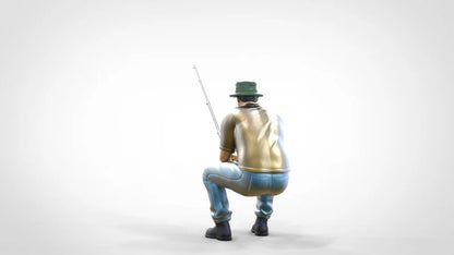 HO & 1:64 Man Fishing handpaint high detail