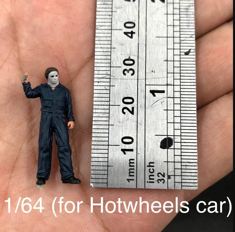 HO & 1:64 scale Skiing Man handpaint high detail