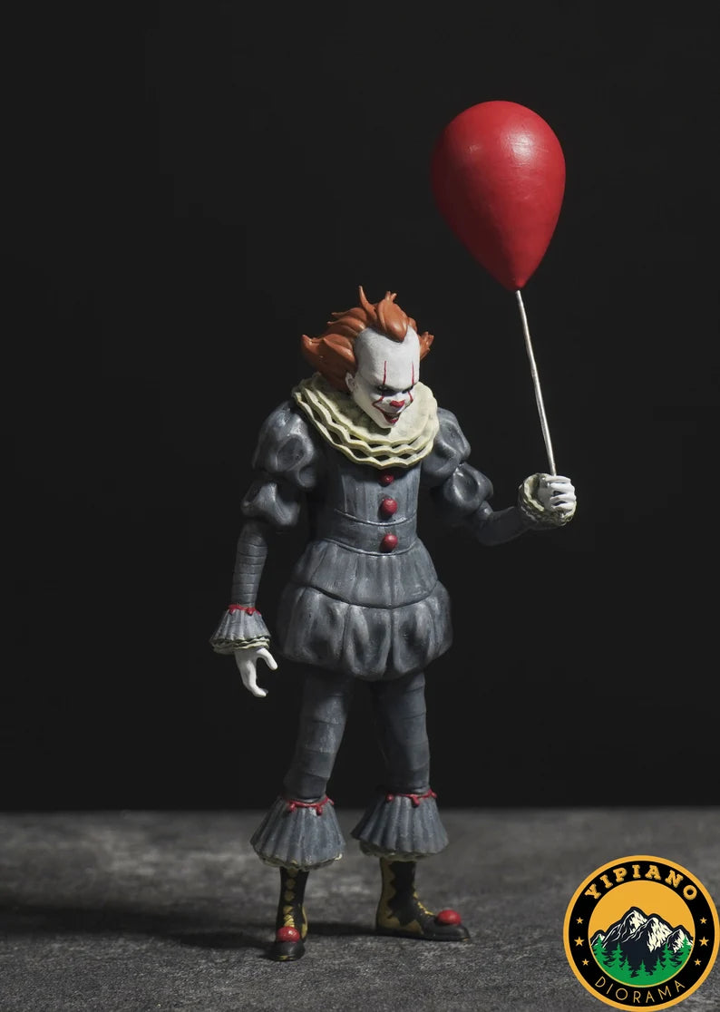 Horror man with ballon figure handpaint high detail HO to 1:18 scale