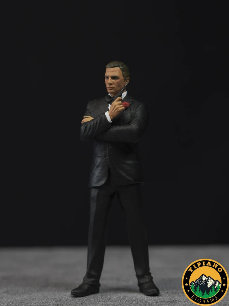 British spy figurine handpaint high detail 1:18 to HO scale