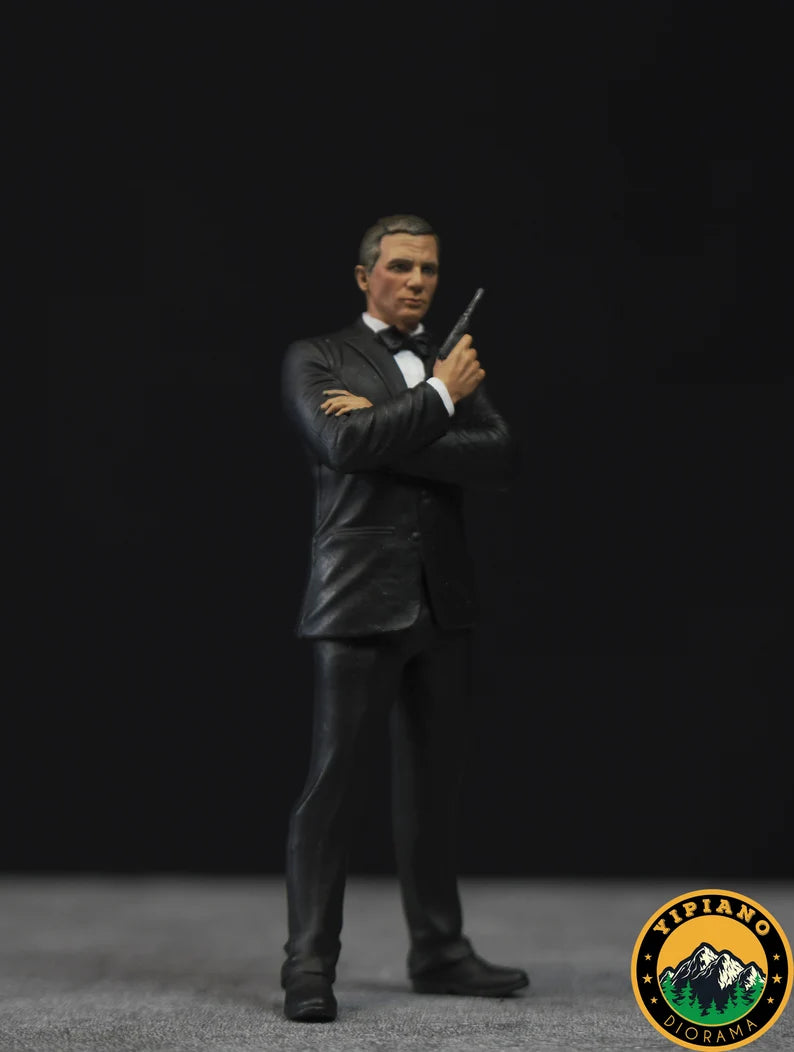 British spy figurine handpaint high detail 1:18 to HO scale