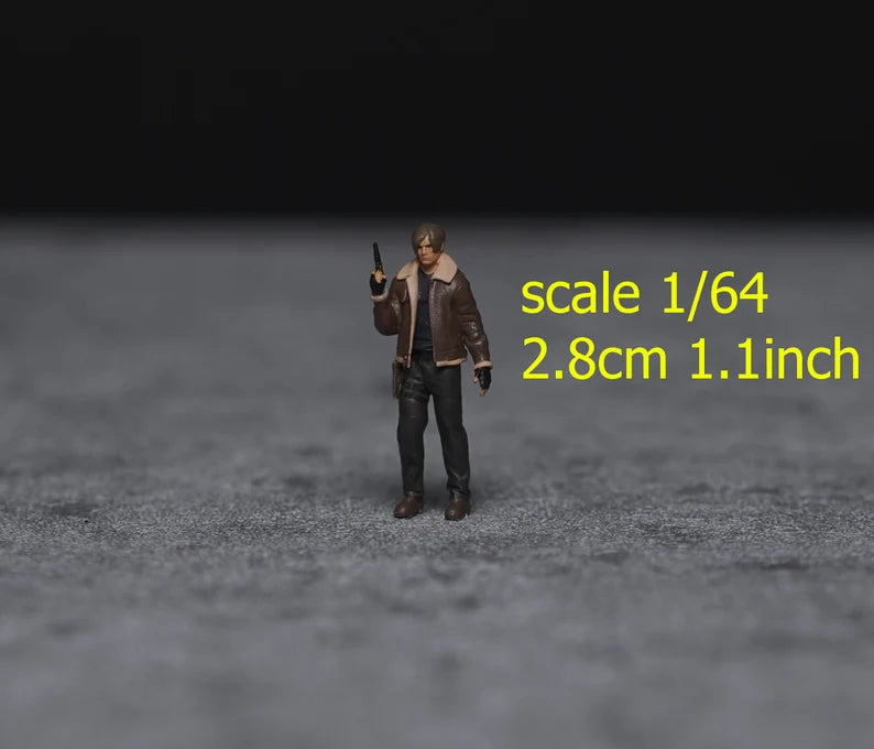 Leon Evil figure 1:18 to HO scale handpaint high detail