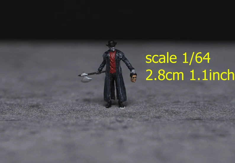 Jeep horror figure 1:18 to HO scale handpaint high detail