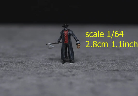 Jeep horror figure 1:18 to HO scale handpaint high detail