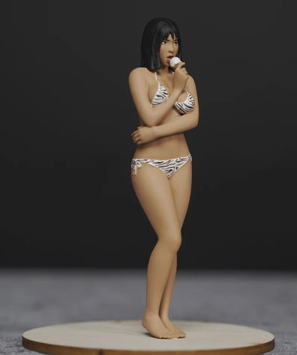 Sexy ice cream girl figure (FOR CUSTOM) handpaint high detail 1:18 to HO scale