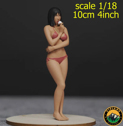 Sexy ice cream girl figure (FOR CUSTOM) handpaint high detail 1:18 to HO scale