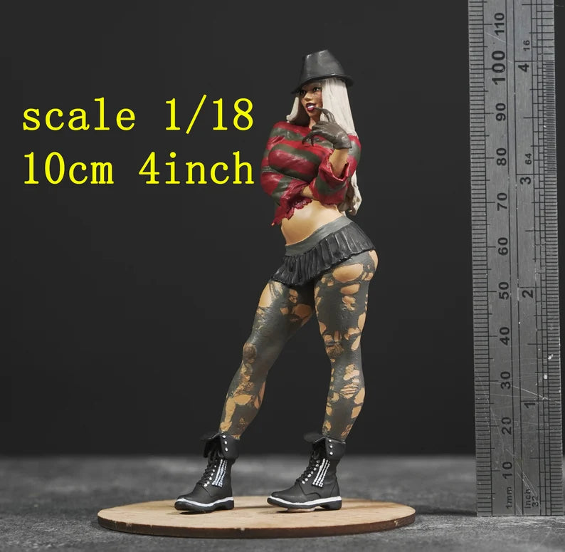 Fred horror Girl figure handpaint high detail 1:18 to HO scale
