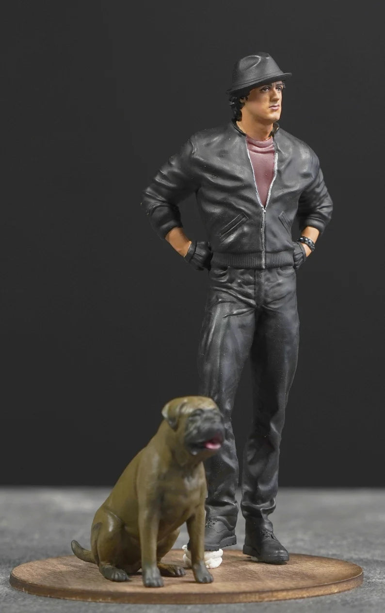 Rock boxer and the dog figure All scale handpaint high detail