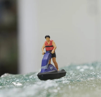 HO & 1:64 scale Skiing Man handpaint high detail