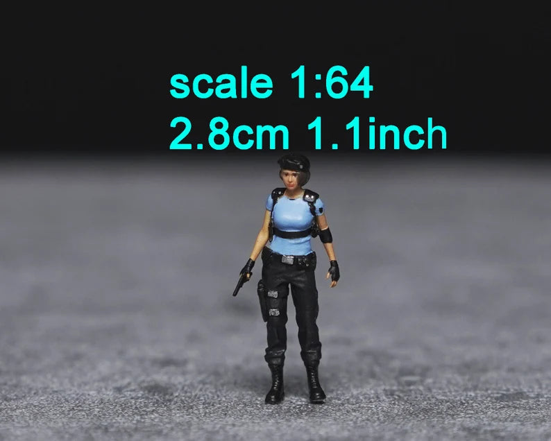 Jill Evil figure (For Custom) 1:18 to HO scale handpaint high detail