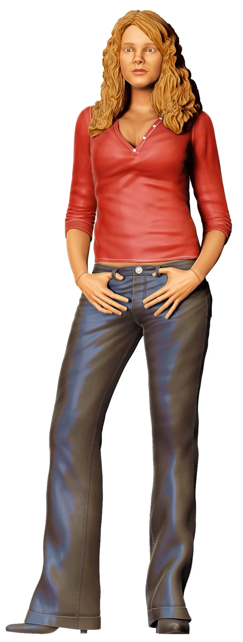 4 girl figure HO 1:64 Scale handpaint high detail