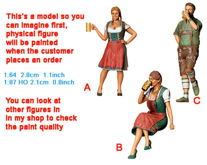 October beer figure HO 1:64 Scale handpaint high detail