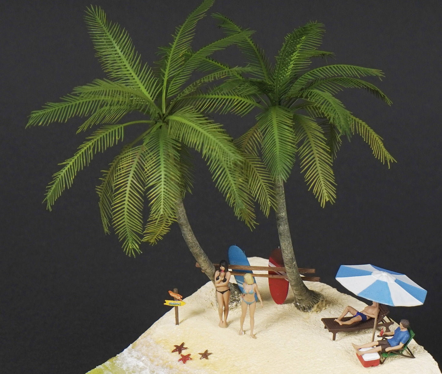Palm coconut HO 1/64 1/87 1/35 for diorama miniature