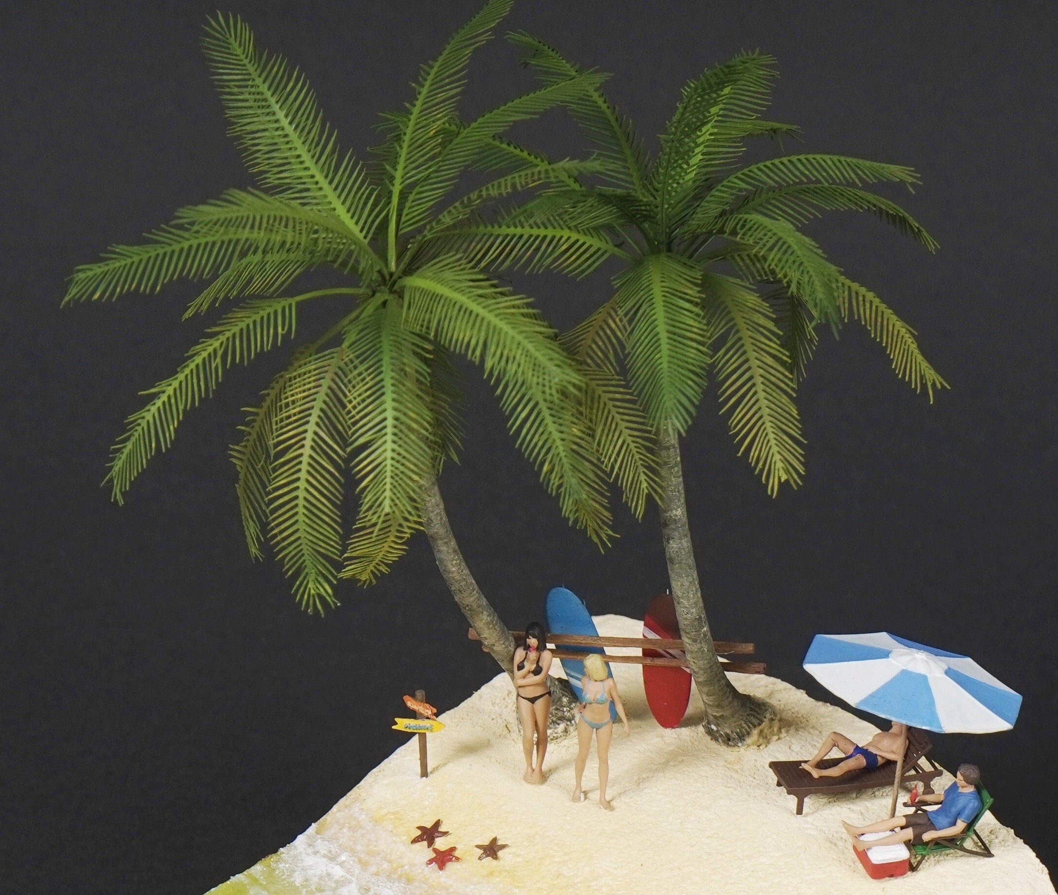 Palm coconut HO 1/64 1/87 1/35 for diorama miniature