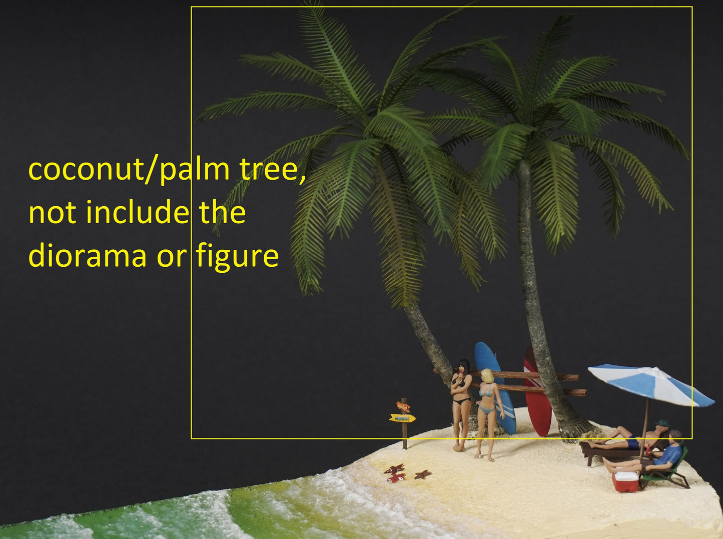 Palm coconut HO 1/64 1/87 1/35 for diorama miniature