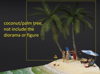 Palm coconut HO 1/64 1/87 1/35 for diorama miniature