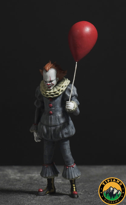 Horror balloon clown figure handpaint high detail HO to 1:18 scale
