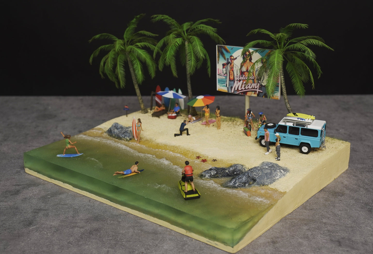 1/64 scale Beach diorama for car diecast