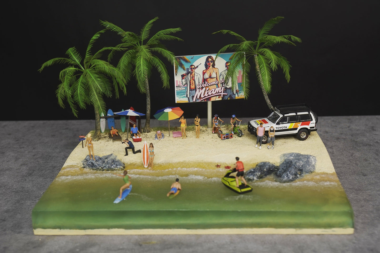 1/64 scale Beach diorama for car diecast