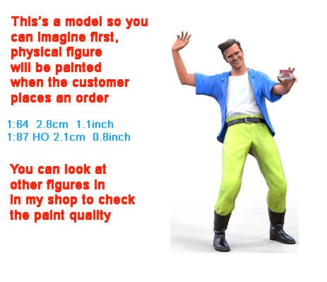 Jim figure handpaint high detail 1:18 to HO scale
