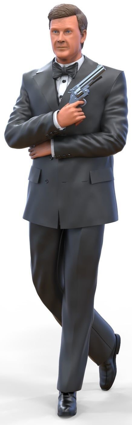Roger SPY figure handpaint high detail 1:18 to HO scale