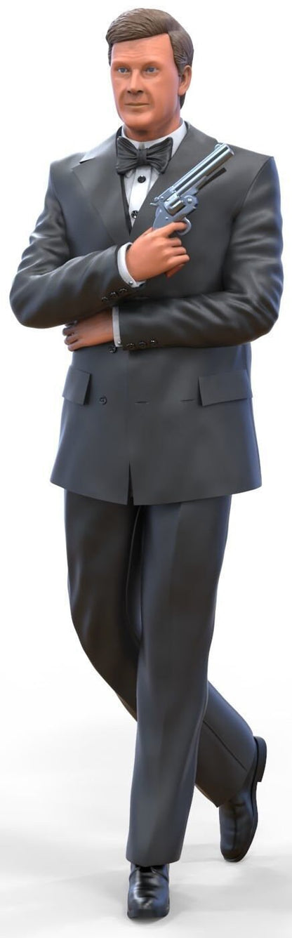 Roger SPY figure handpaint high detail 1:18 to HO scale