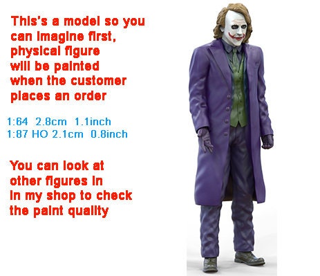 Robber Clown figure handpaint high detail 1:18 to HO scale