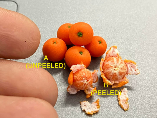 1/12 Orange Miniature Fruit ( 5pcs- NO Bamboo basket)