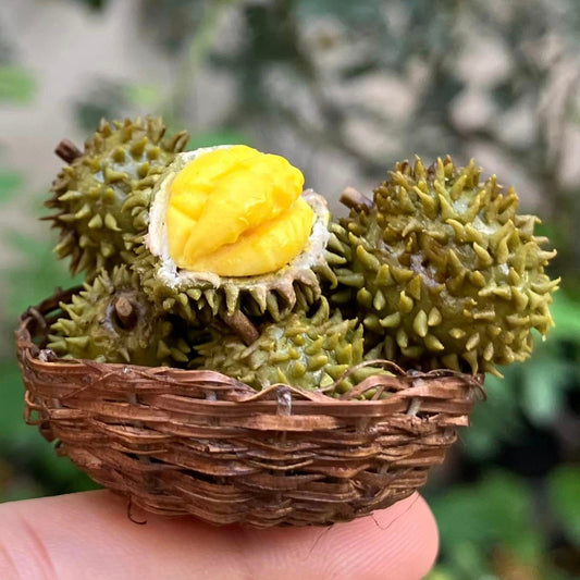 1/12 Durian Miniature Fruit ( WITHOUT bamboo basket)