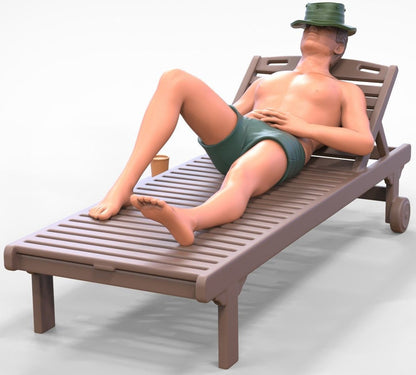 Beach people figure HO 1/64 1/18 1/43 Scale handpaint high detail