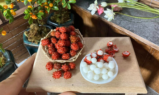 1/12 Rambutan Miniature Fruit ( 1 beam/15 pcs)